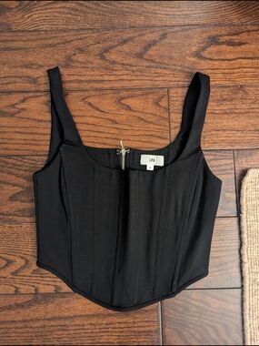 LPA Black Structured Corset Tank